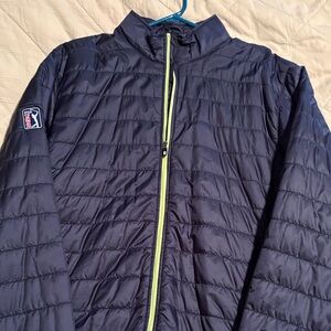 FootJoy Navy Performance Jacket with Lime Accents